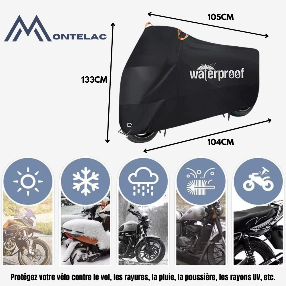 Housse de vélo 3 couches imperméable et anti-UV pour une protection complète