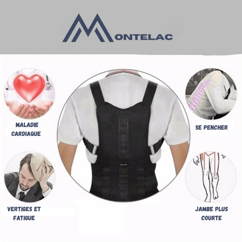 Ceinture de soutien dorsale réglable légère | Montelac - Montelac