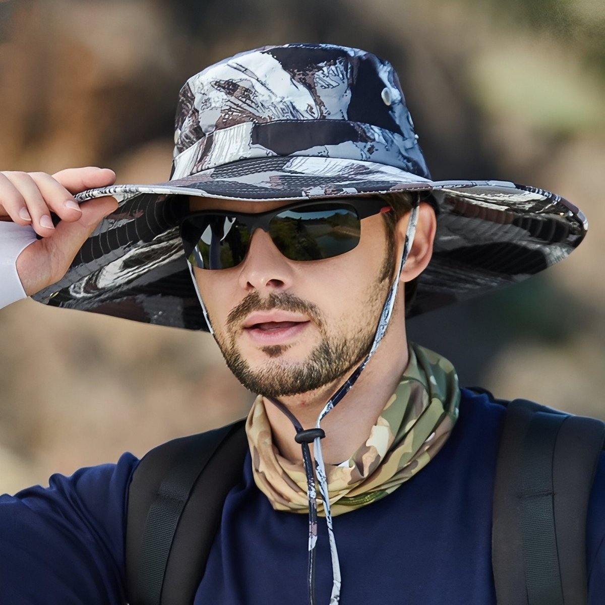 Chapeau de randonnée camouflage léger et respirant | Montelac - Montelac