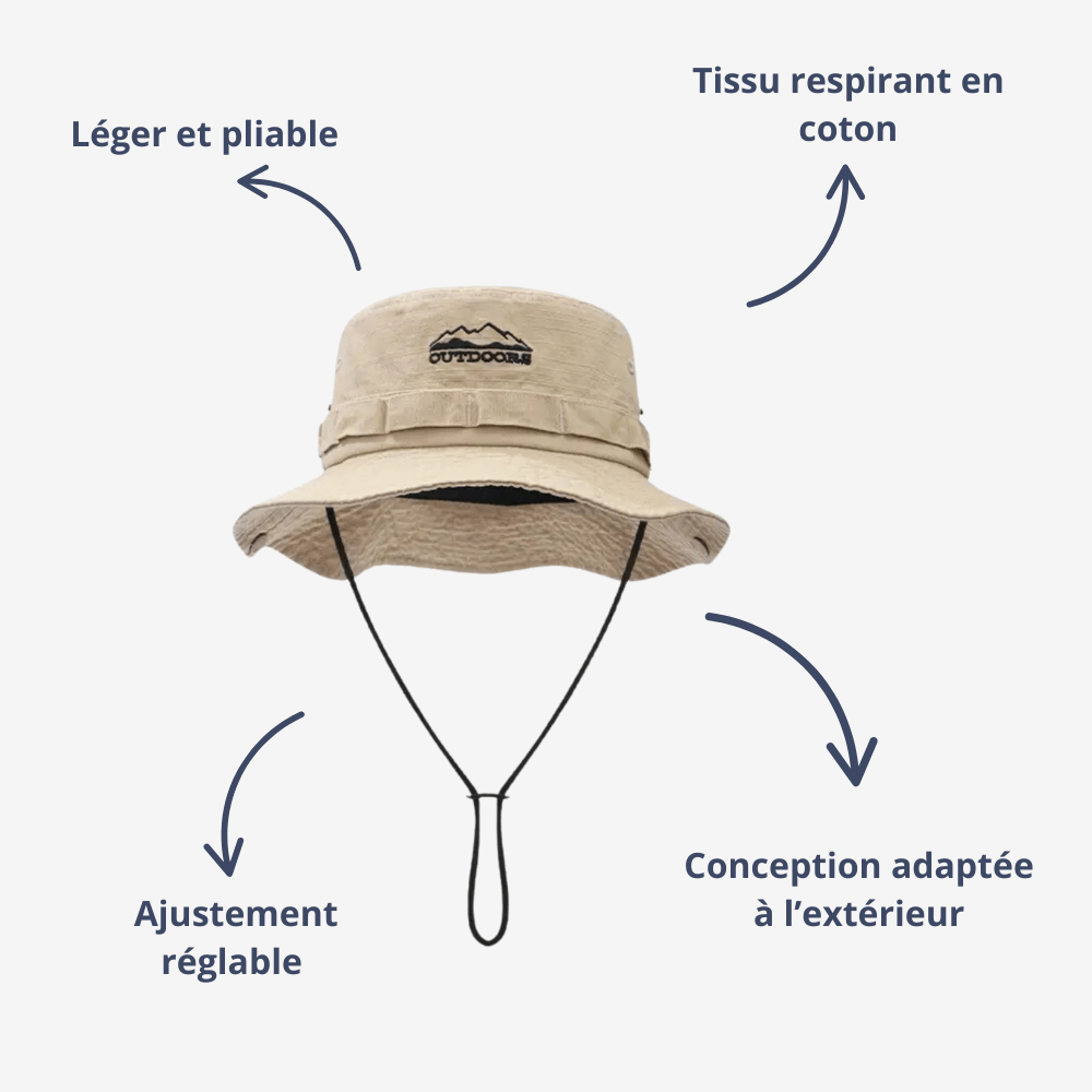 Chapeau de randonnée en coton respirant | Montelac - Montelac