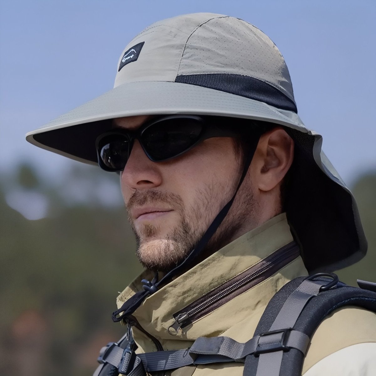 Chapeau de randonnée léger avec protection nuque | Montelac - Montelac