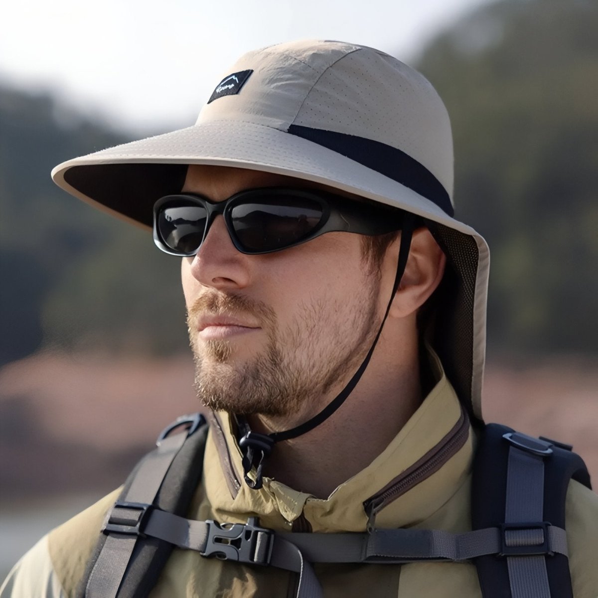 Chapeau de randonnée léger avec protection nuque | Montelac - Montelac