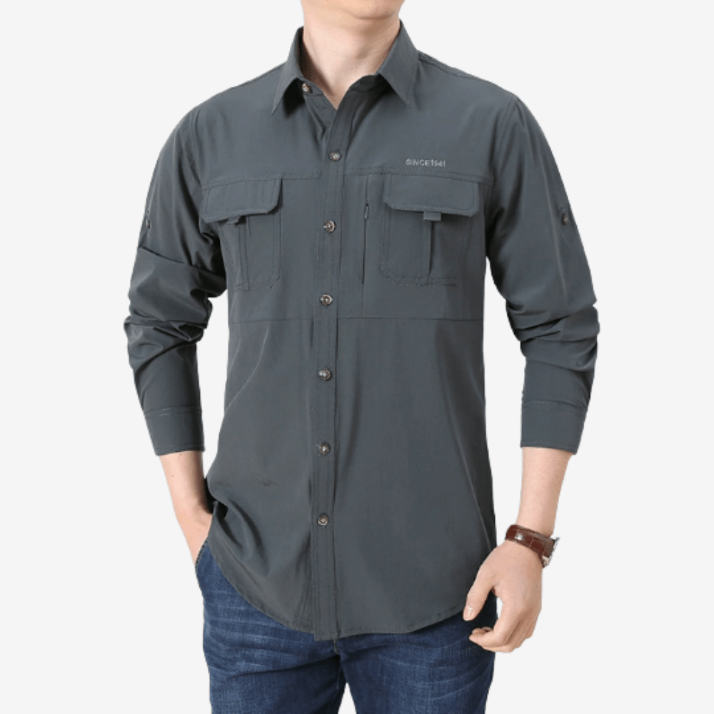 Chemise de randonnée respirante à manches longues pour homme - Montelac