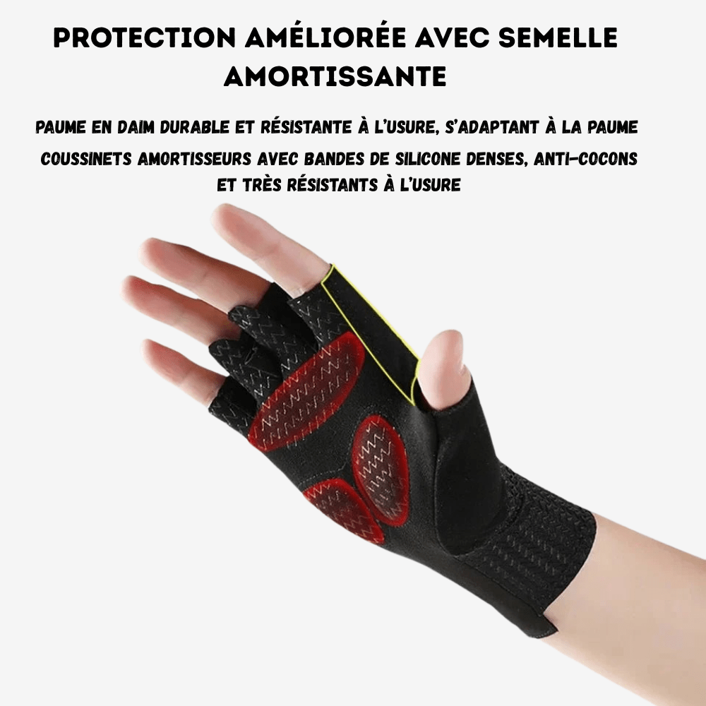 Gants de cyclisme respirants demi - doigts antidérapants | Montelac - Montelac