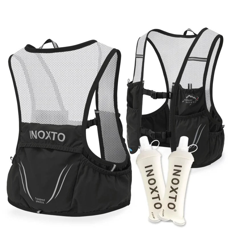 Gilet d’hydratation respirant avec 2 flasques souples - Montelac