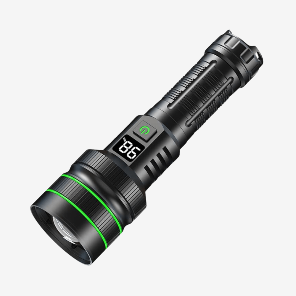 Lampe de poche LED puissante et réglable - Portée 3 km - Montelac