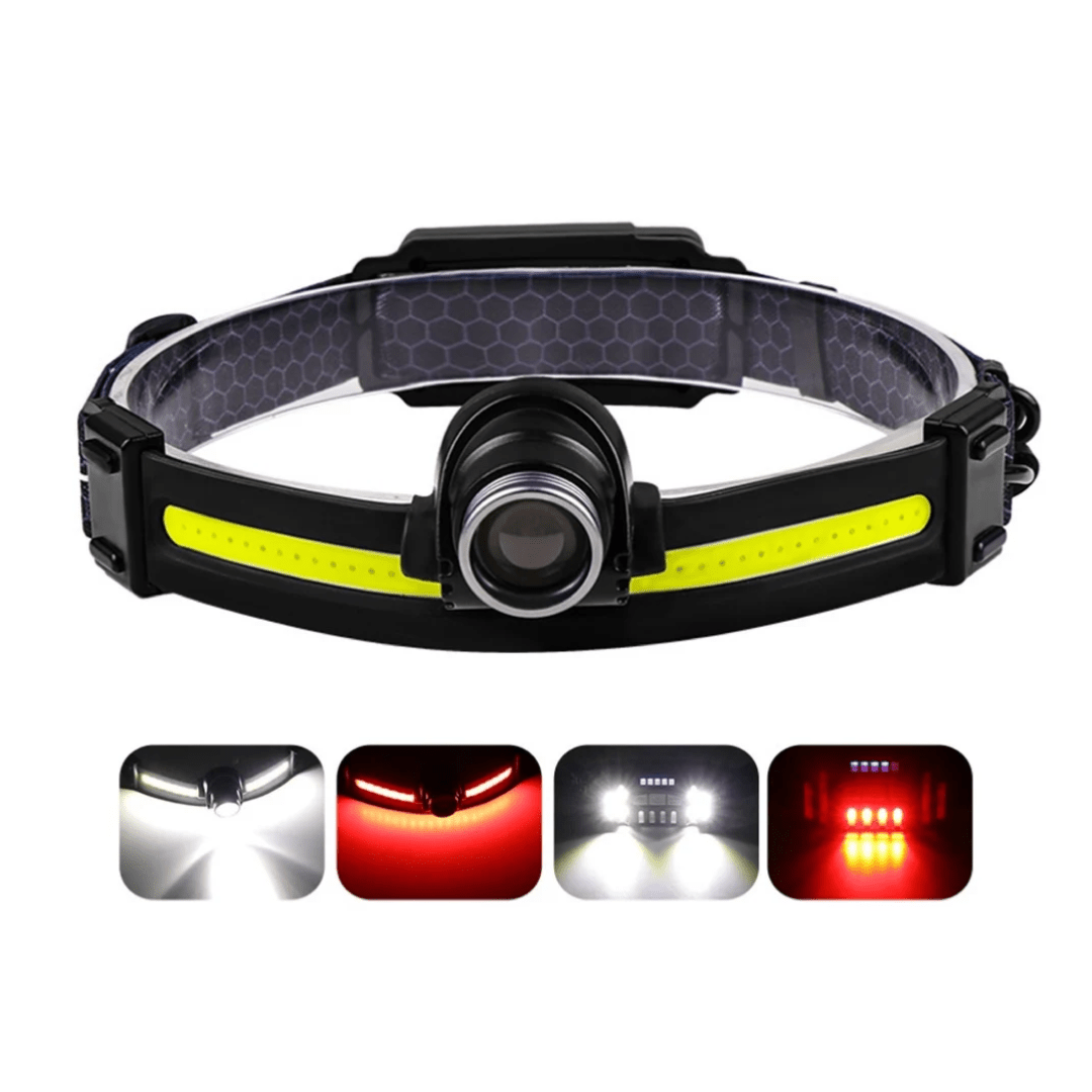 Lampe frontale LED avec capteur - Rechargeable et étanche - Montelac
