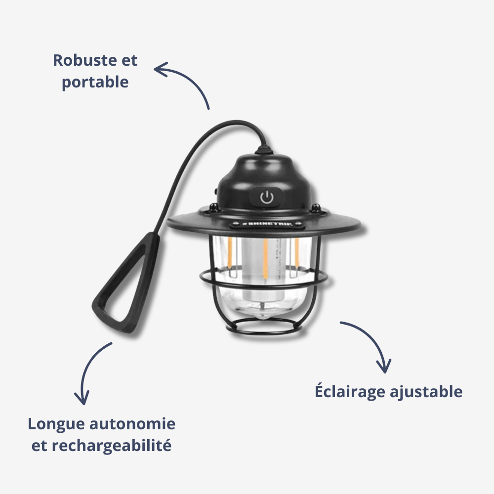 Lanterne de camping rechargeable - Polyvalente et durable - Montelac
