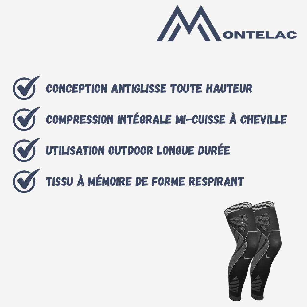 Manchons de compression respirants pour jambes complètes | Montelac - Montelac