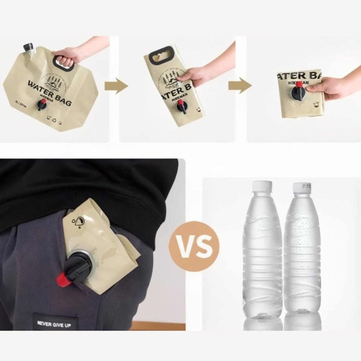 Poche à eau 8 L pliable et résistante | Montelac - Montelac