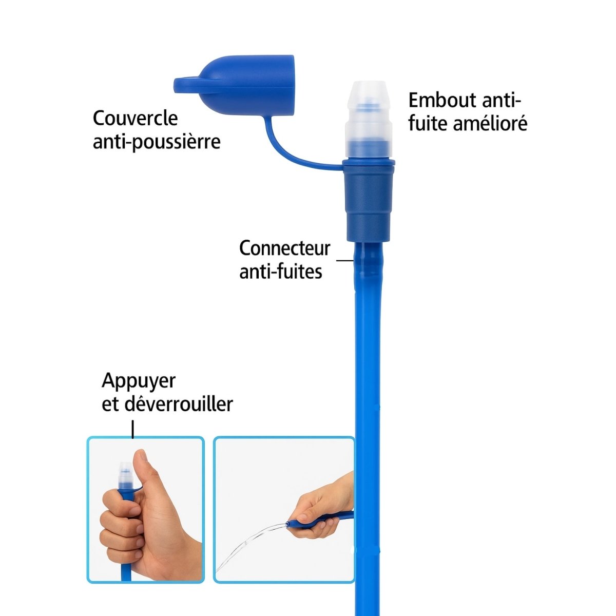 Poche à eau résistante avec tuyau flexible - Montelac