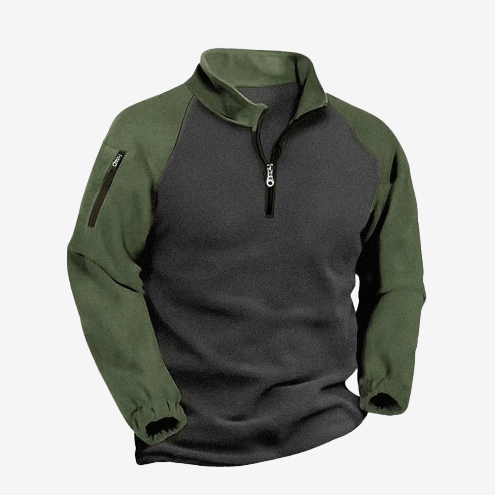 Pull polaire léger homme avec fermeture pull - on pour usage extérieur - Montelac