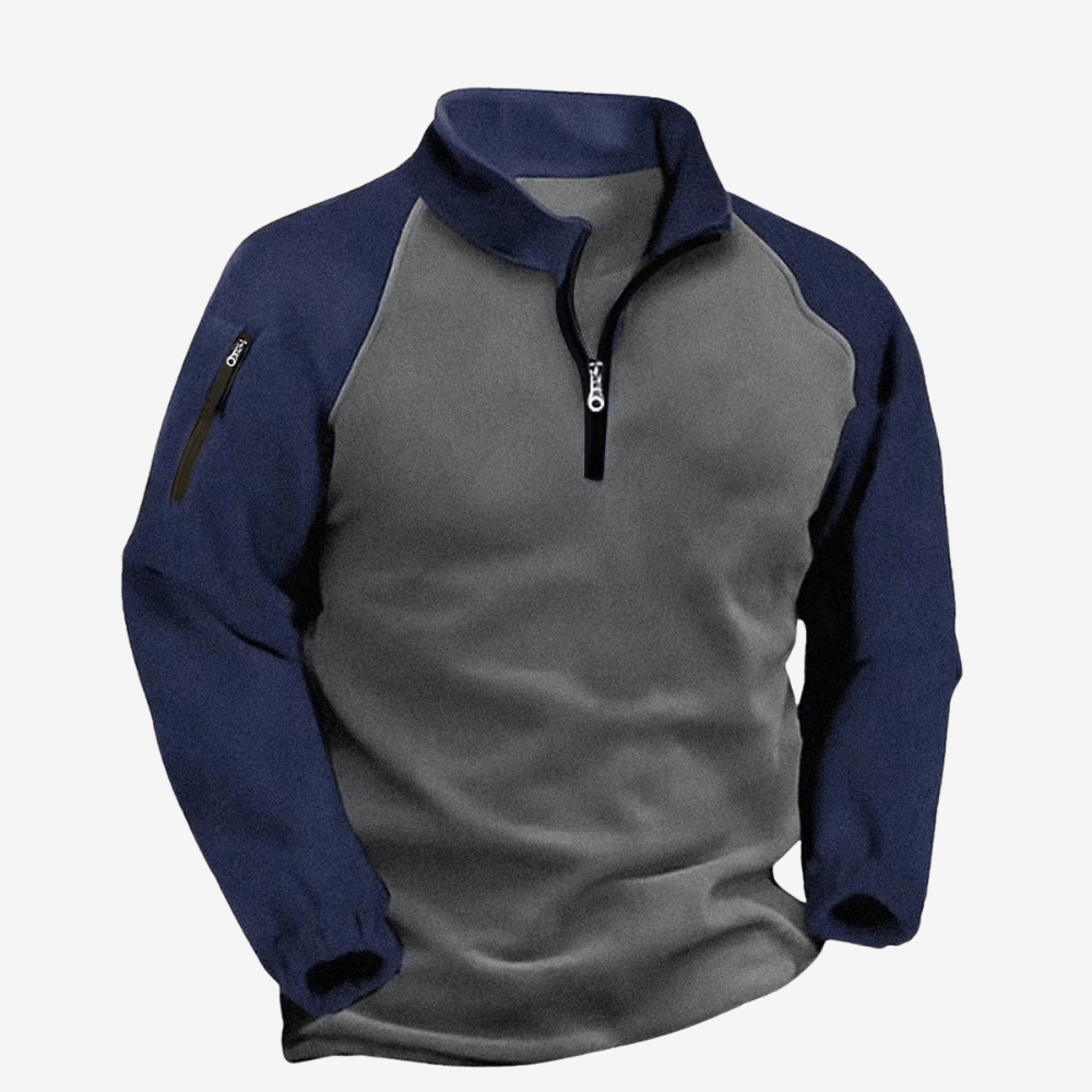 Pull polaire léger homme avec fermeture pull - on pour usage extérieur - Montelac