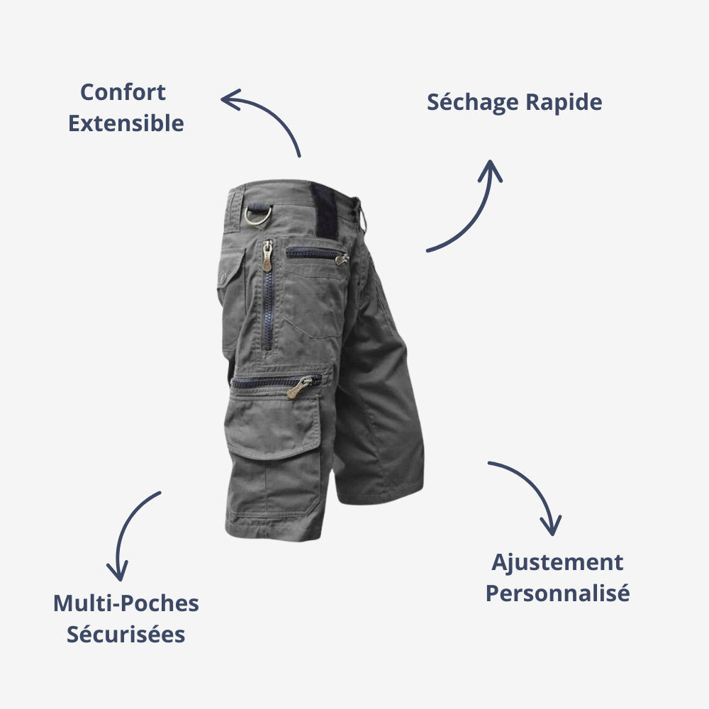 Short cargo extensible pour homme | Montelac - Montelac