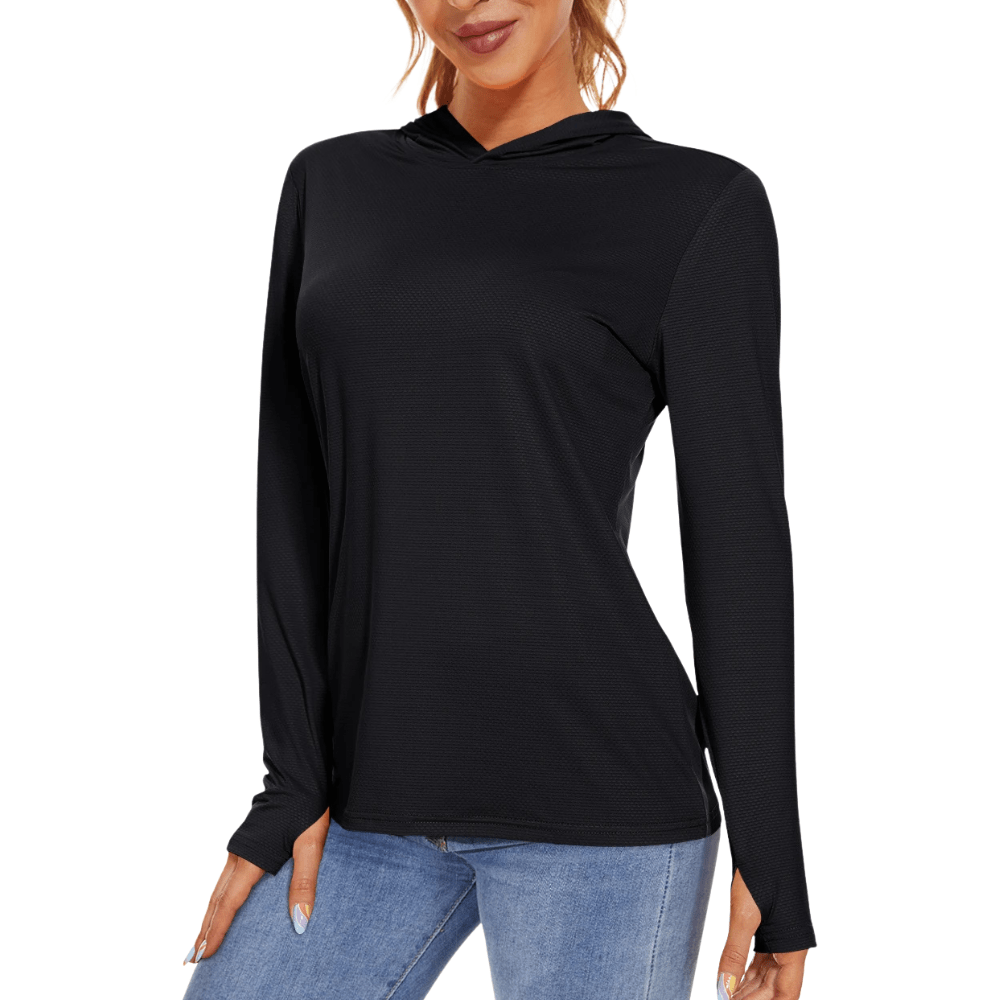 Sweat à capuche respirant à manches longues avec protection UV pour femme | Montelac - Montelac