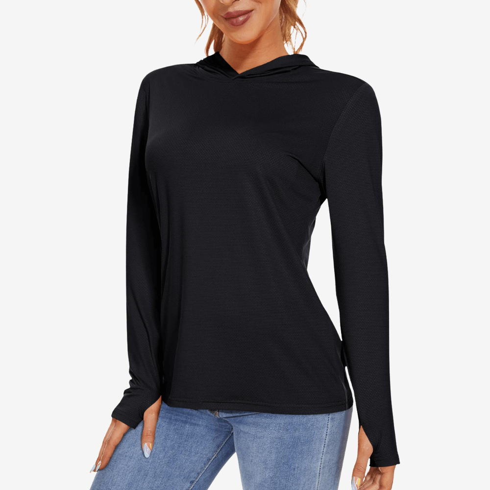 Sweat à capuche respirant à manches longues avec protection UV pour femme | Montelac - Montelac