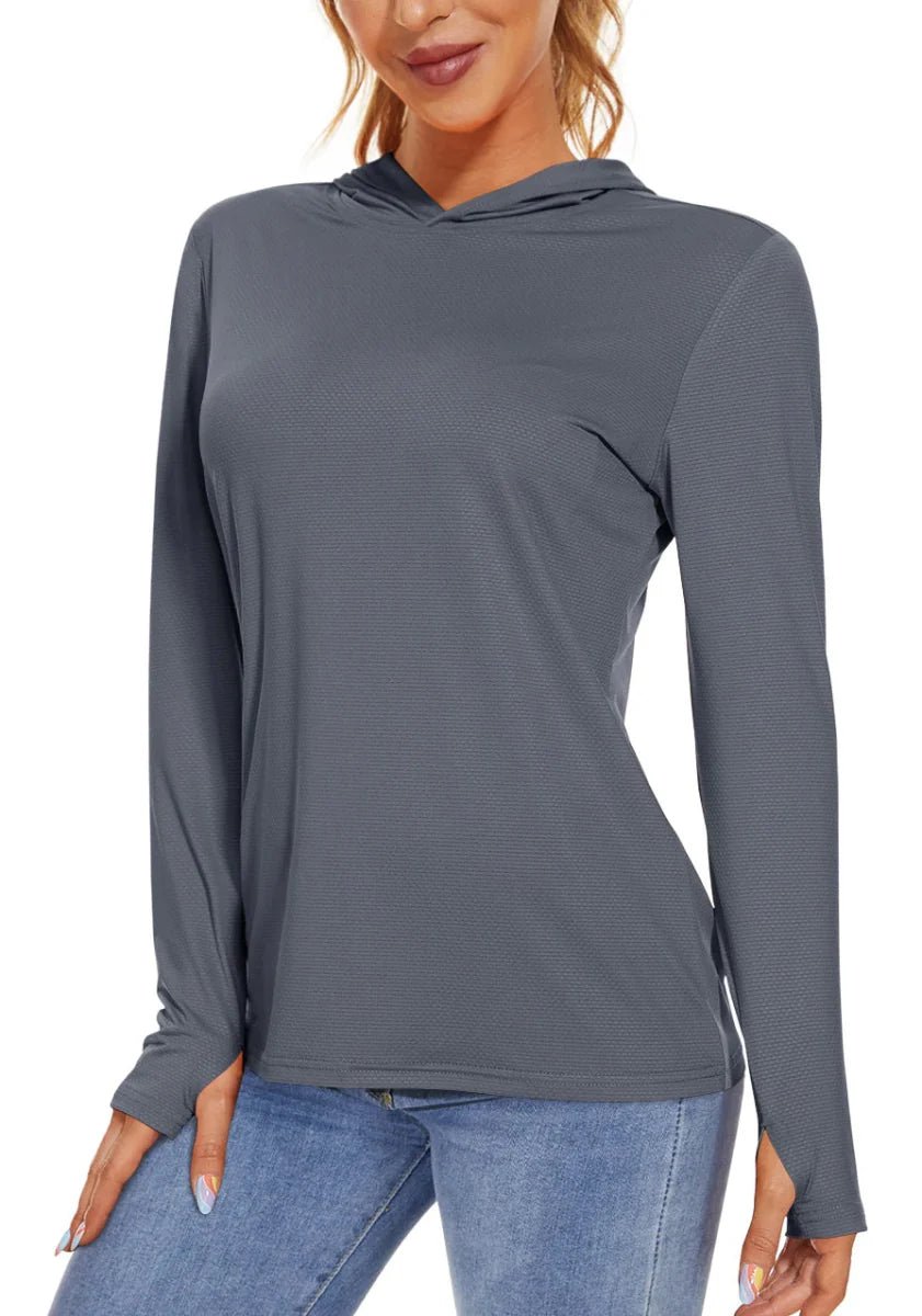 Sweat à capuche respirant à manches longues avec protection UV pour femme | Montelac - Montelac
