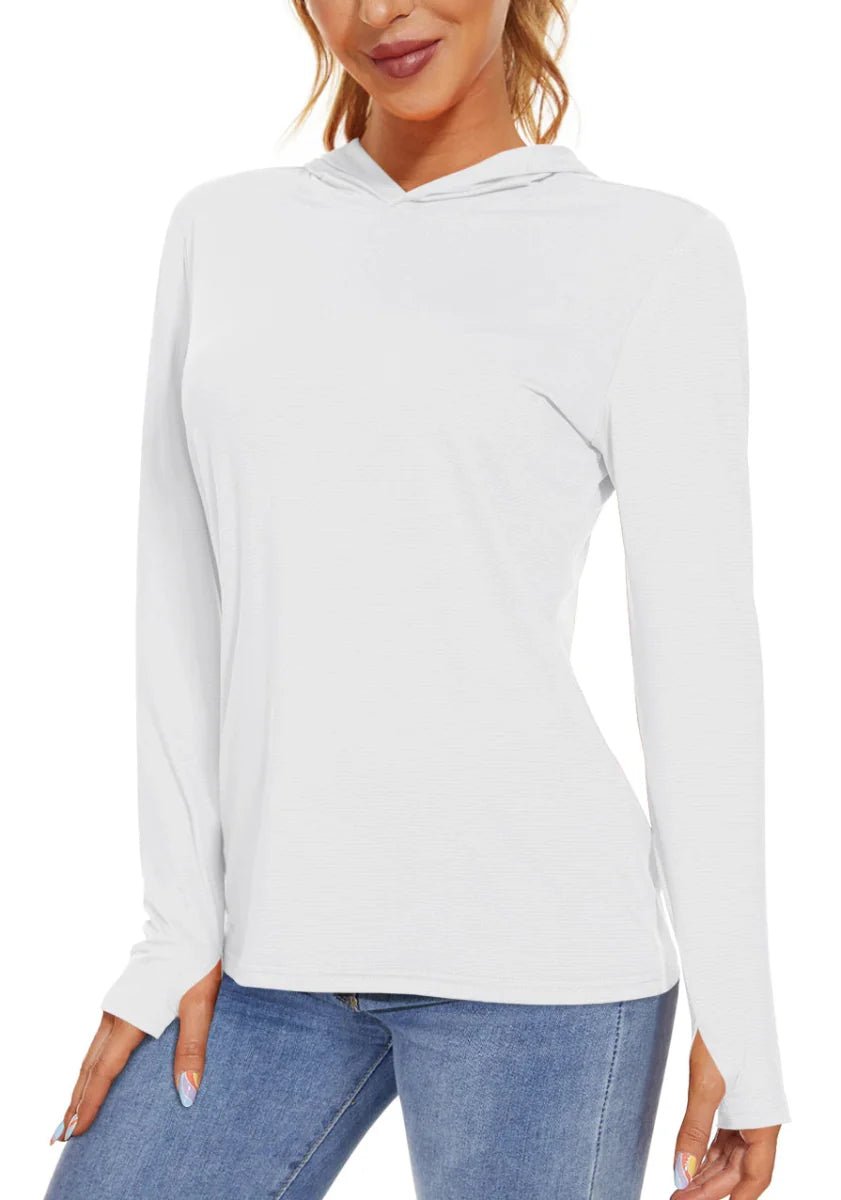 Sweat à capuche respirant à manches longues avec protection UV pour femme | Montelac - Montelac