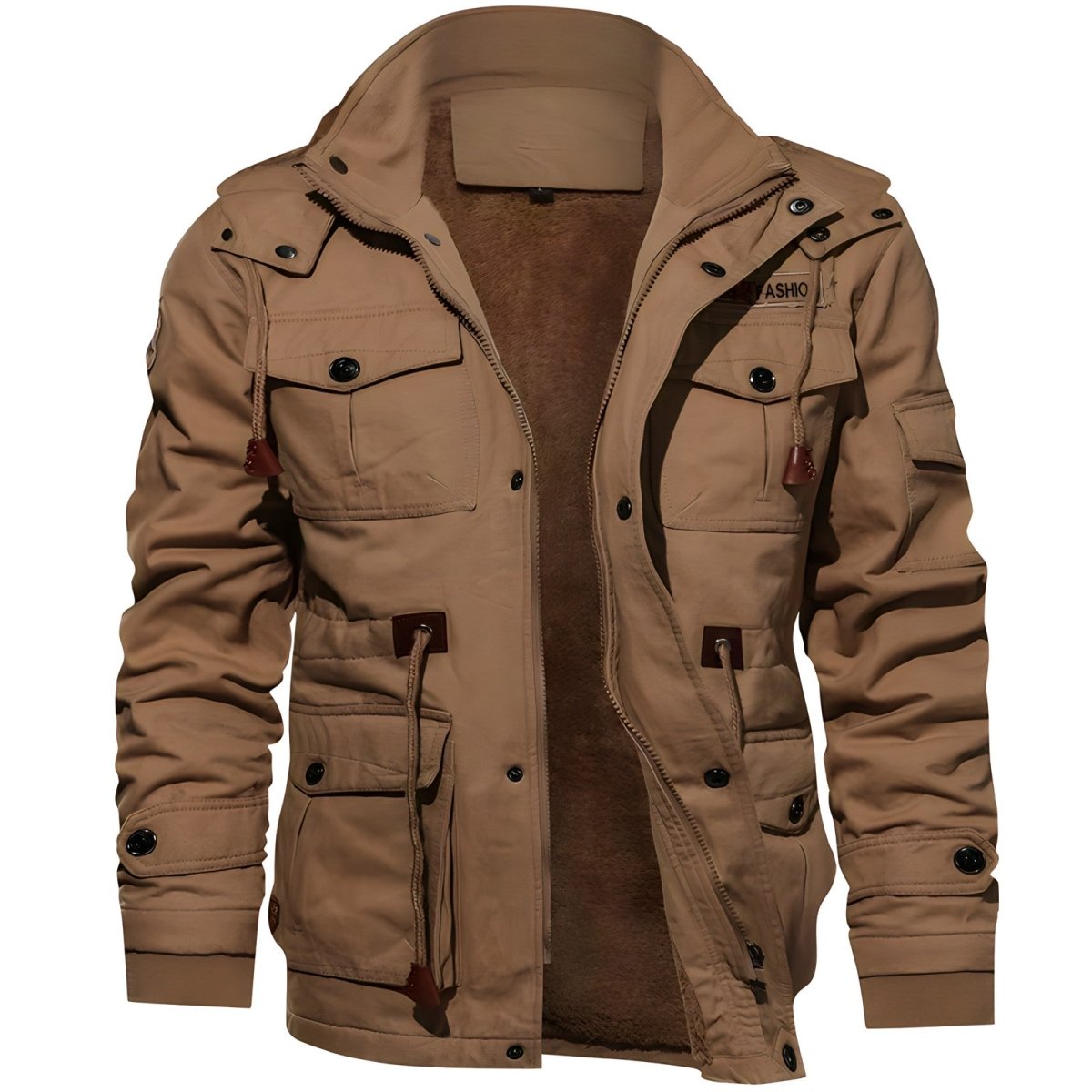 Veste de plein air isolante à capuche polaire multi - poches | Montelac - Montelac