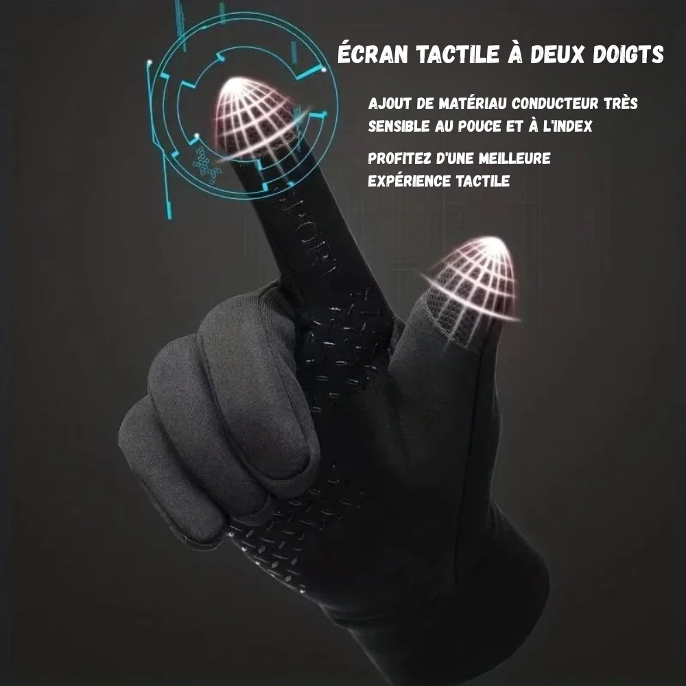 Gants de cyclisme thermiques imperméables avec écran tactile | Montelac