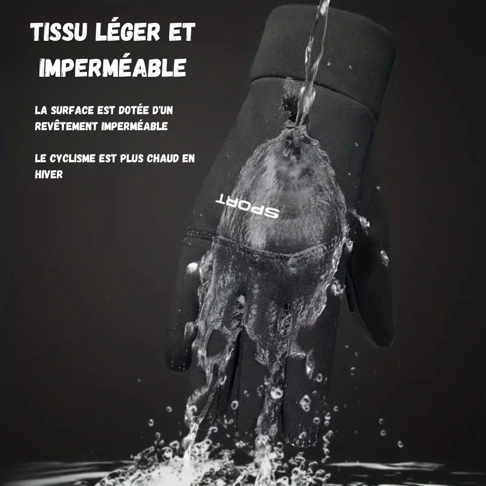Gants de cyclisme thermiques imperméables avec écran tactile | Montelac