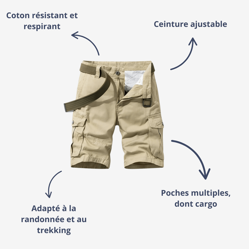 Bermuda de randonnée pour homme léger et robuste | Montelac - Montelac
