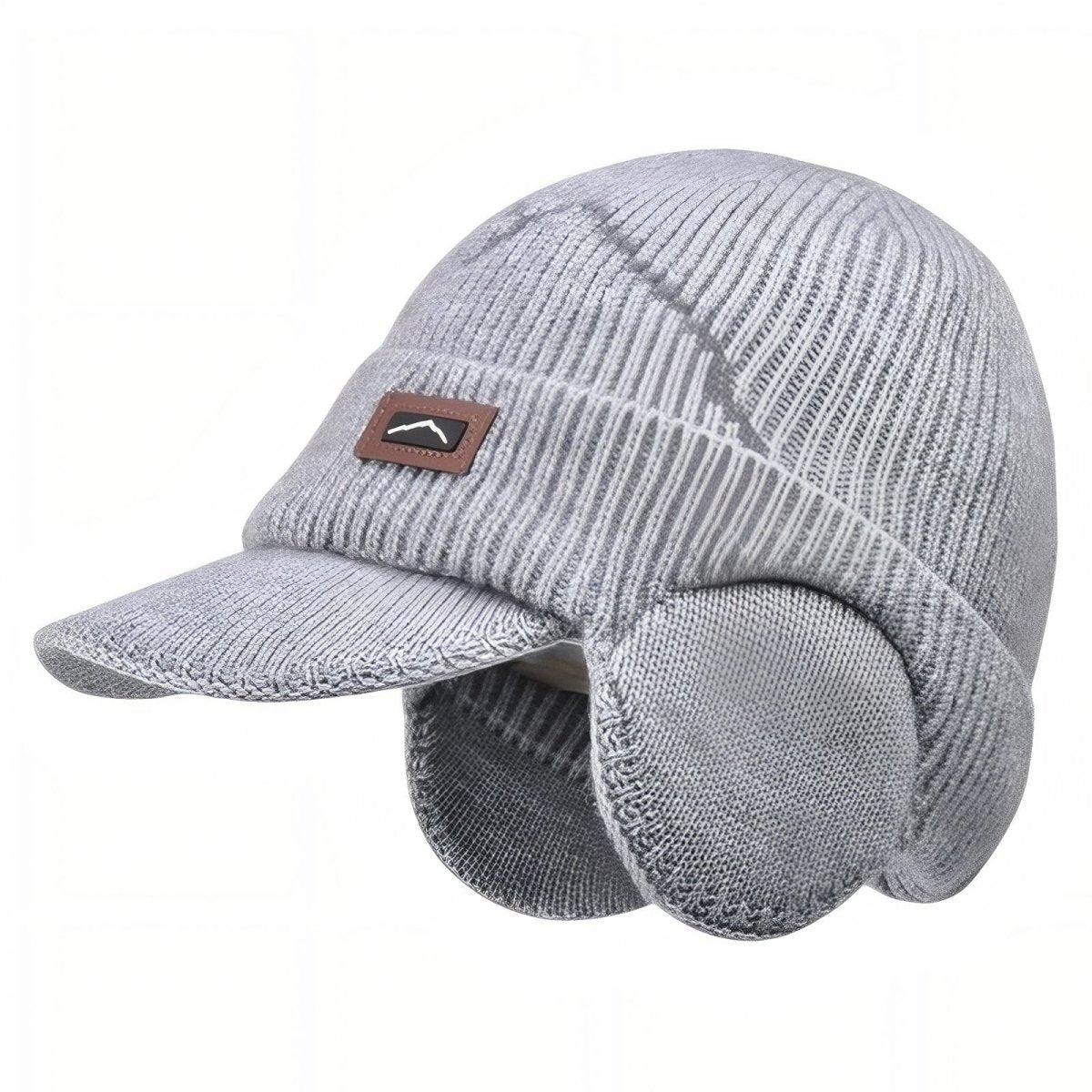 Bonnet d’hiver tricoté avec cache - oreilles et visière | Montelac - Montelac