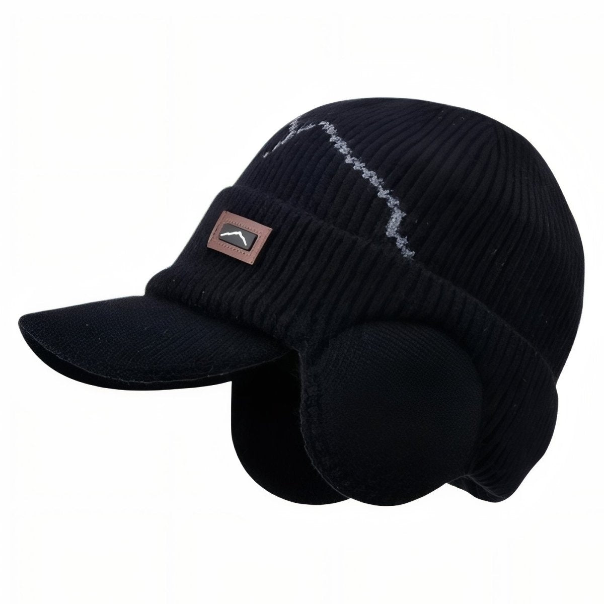 Bonnet d’hiver tricoté avec cache - oreilles et visière | Montelac - Montelac