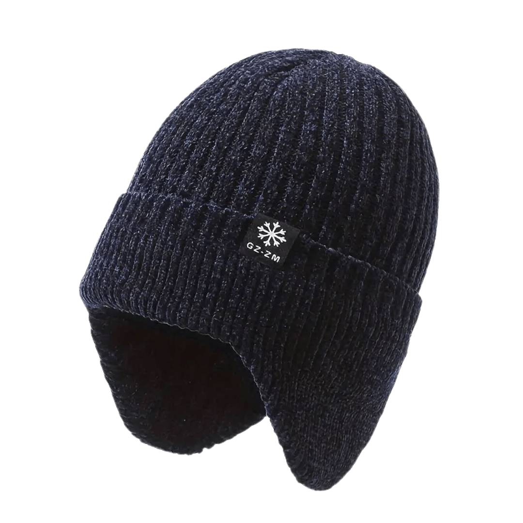 Bonnet d’hiver tricoté doublé polaire avec couvre - oreilles - Montelac