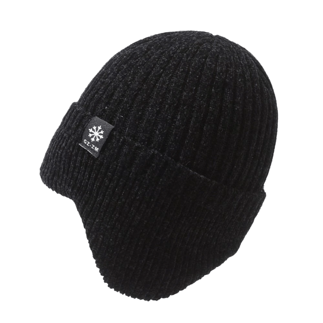 Bonnet d’hiver tricoté doublé polaire avec couvre - oreilles - Montelac