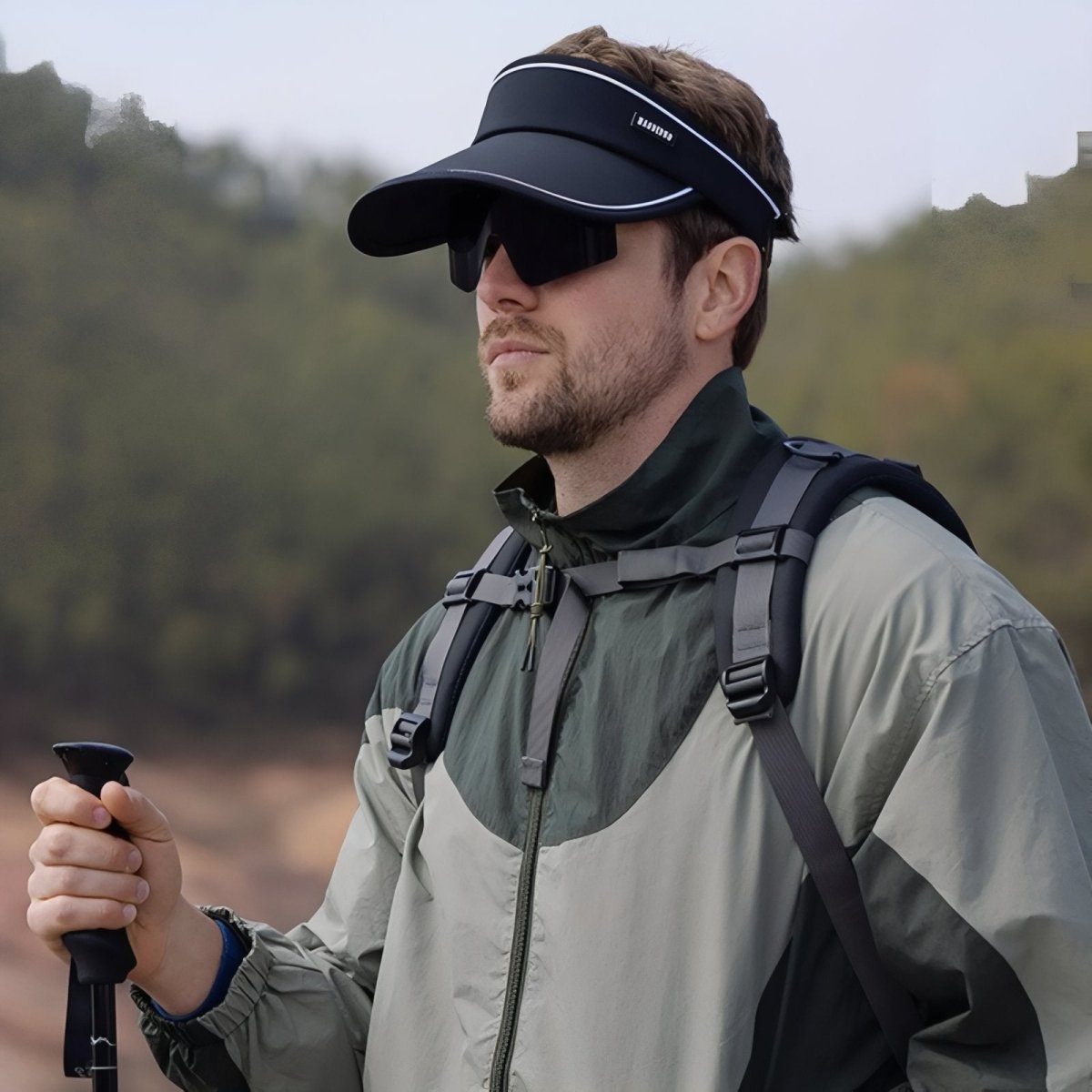 Casquette de randonnée avec visière et lunettes intégrées - Montelac