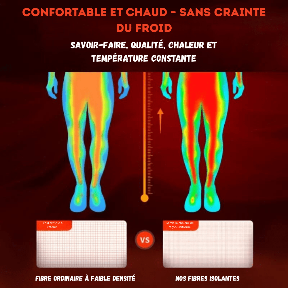 Collant thermique homme avec doublure polaire respirant | Montelac - Montelac