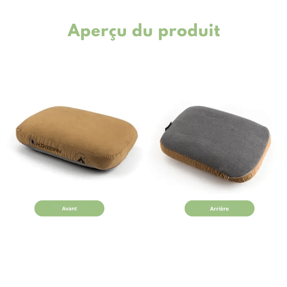 Coussin de camping portable - Mémoire de forme - Montelac