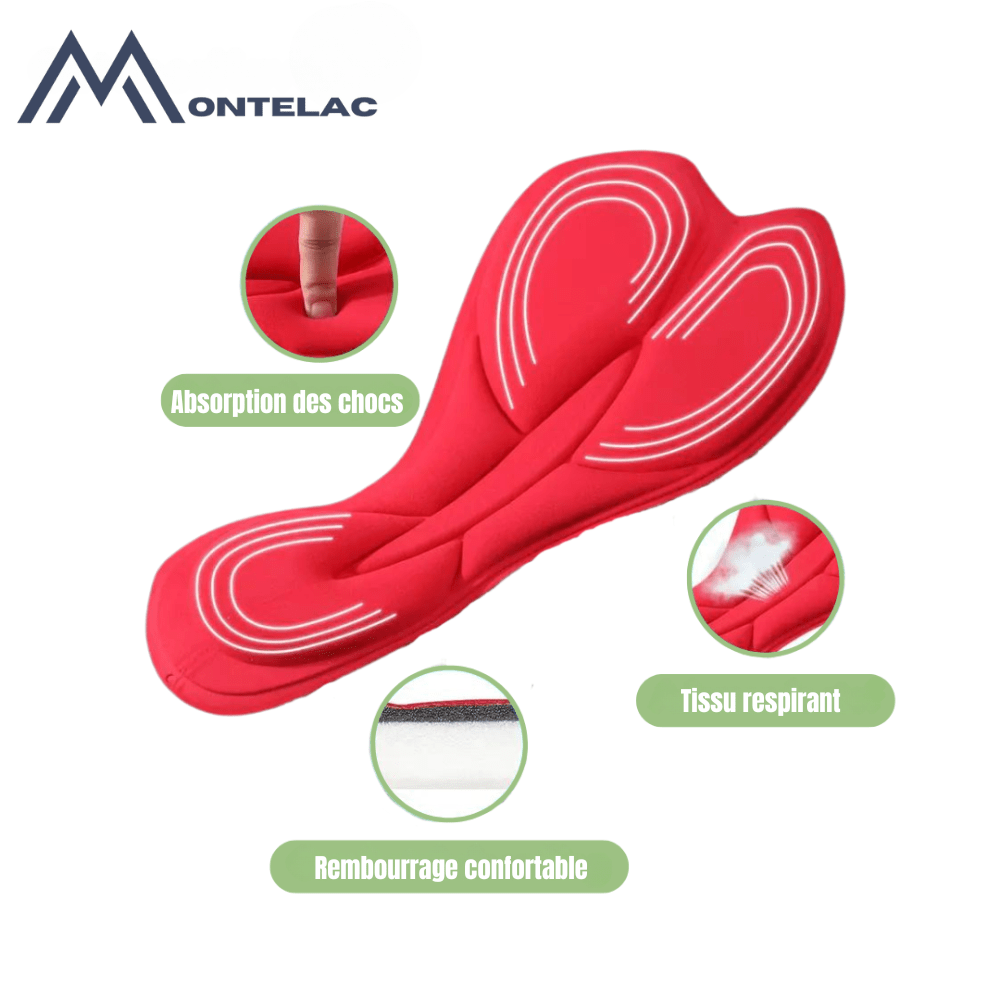 Cuissard de cyclisme rembourré respirant femme | Montelac - Montelac