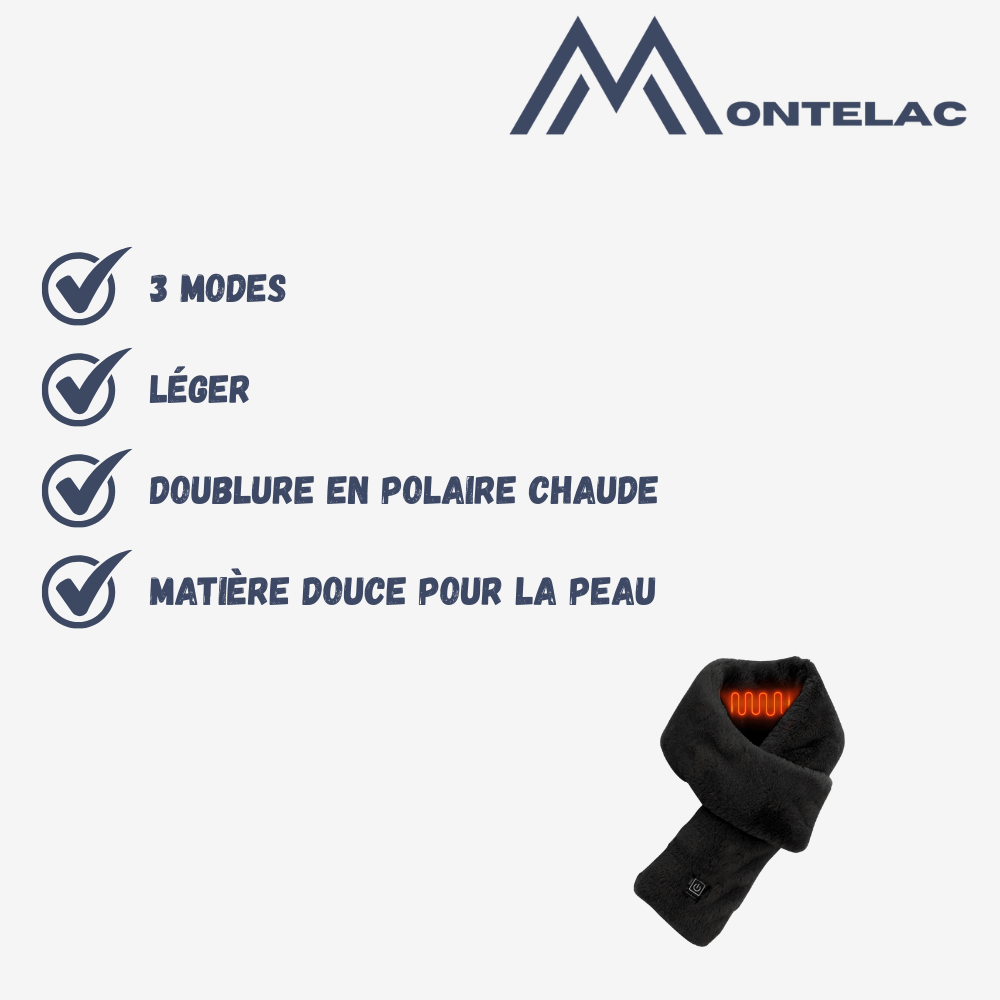 Écharpe d’hiver chauffante légère rechargeable | Montelac - Montelac