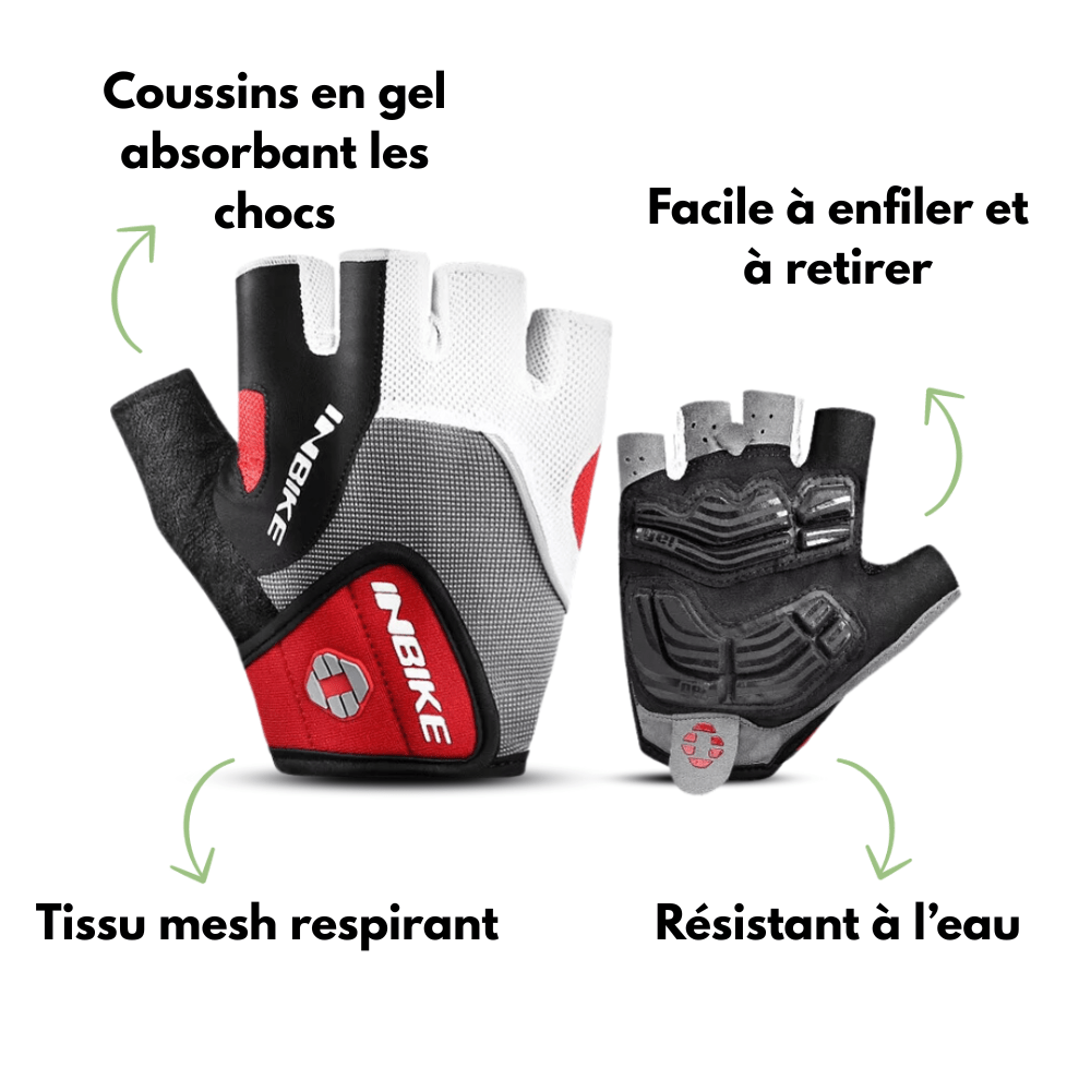 Gants de cyclisme respirants avec rembourrage en gel - Montelac