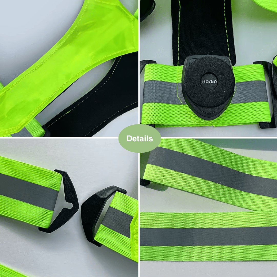 Gilet de sécurité LED réfléchissant léger et réglable | Montelac - Montelac