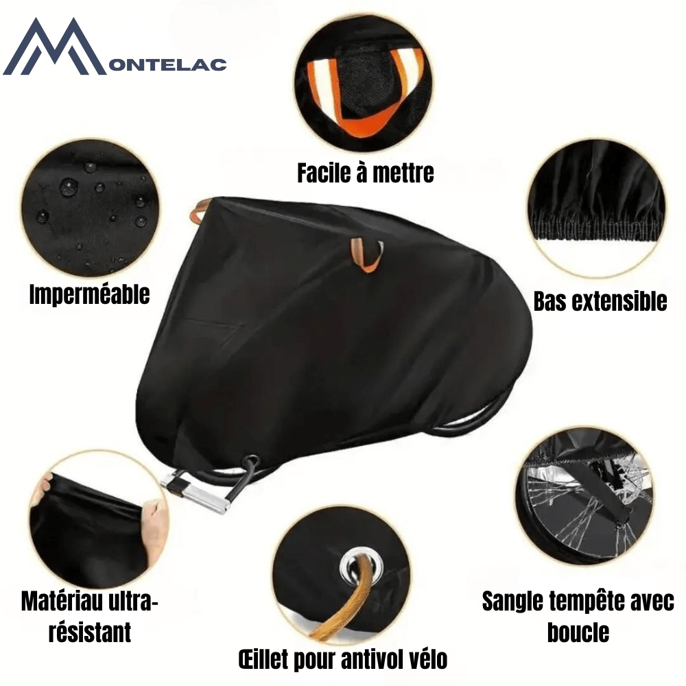 Housse de vélo 3 couches imperméable et anti - UV pour une protection complète - Montelac