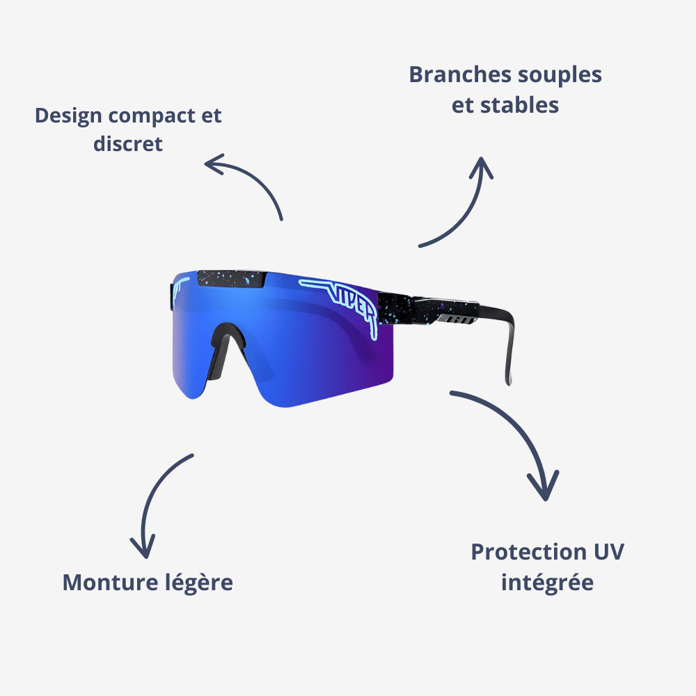 Lunettes de sport légères avec protection solaire | Montelac - Montelac