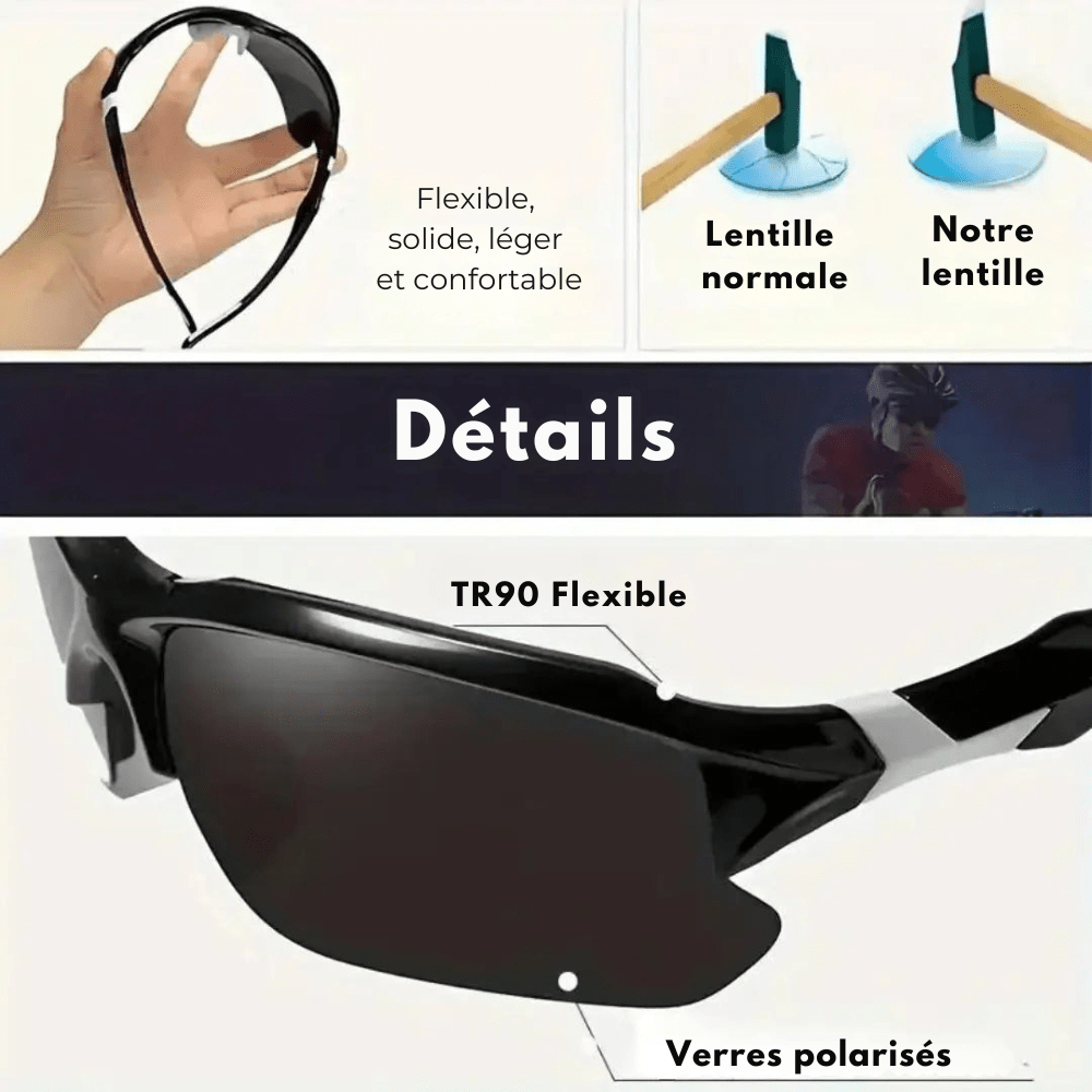 Lunettes de sport polarisées résistantes et confortables | Montelac - Montelac