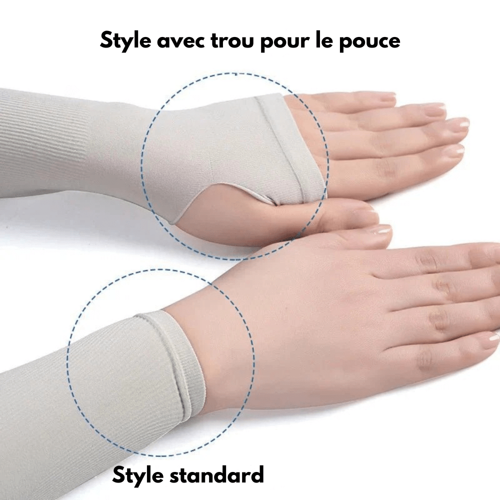 Manchettes respirantes avec protection solaire pour activités extérieures | Montelac - Montelac