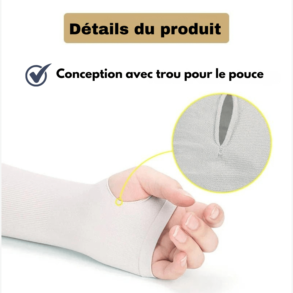 Manchettes respirantes avec protection solaire pour activités extérieures | Montelac - Montelac