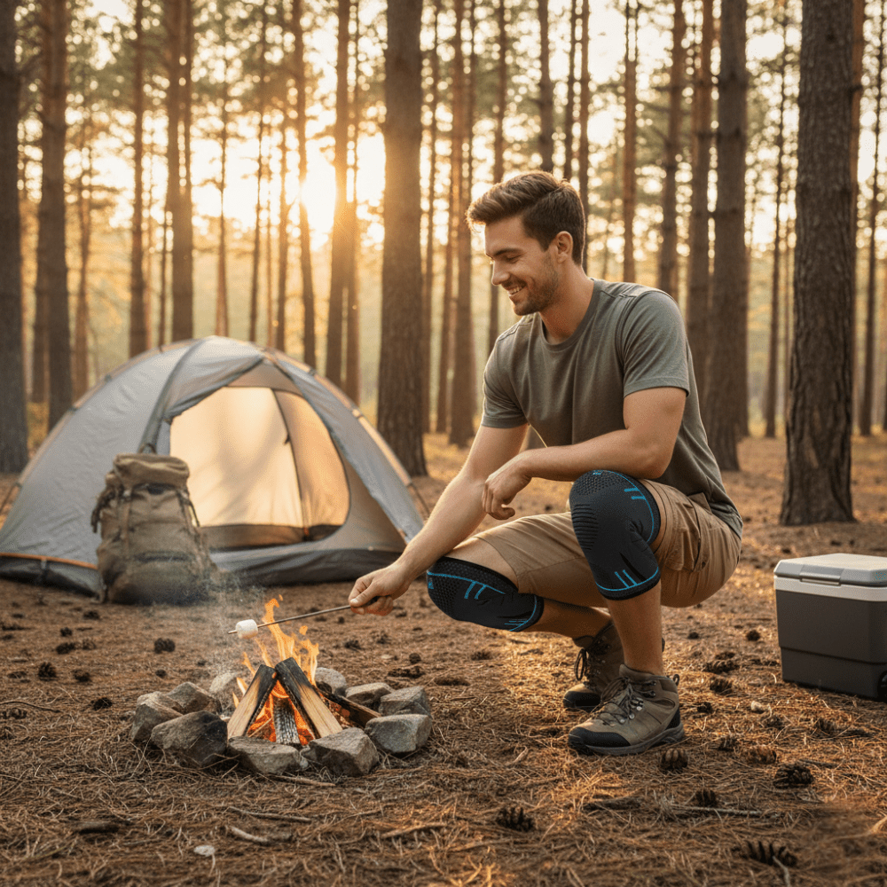 Manchon de genou élastique de compression respirant | Montelac - Montelac