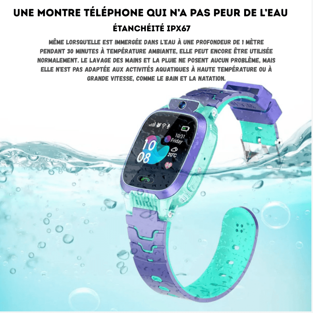 Montre connectée étanche enfant robuste | Montelac - Montelac