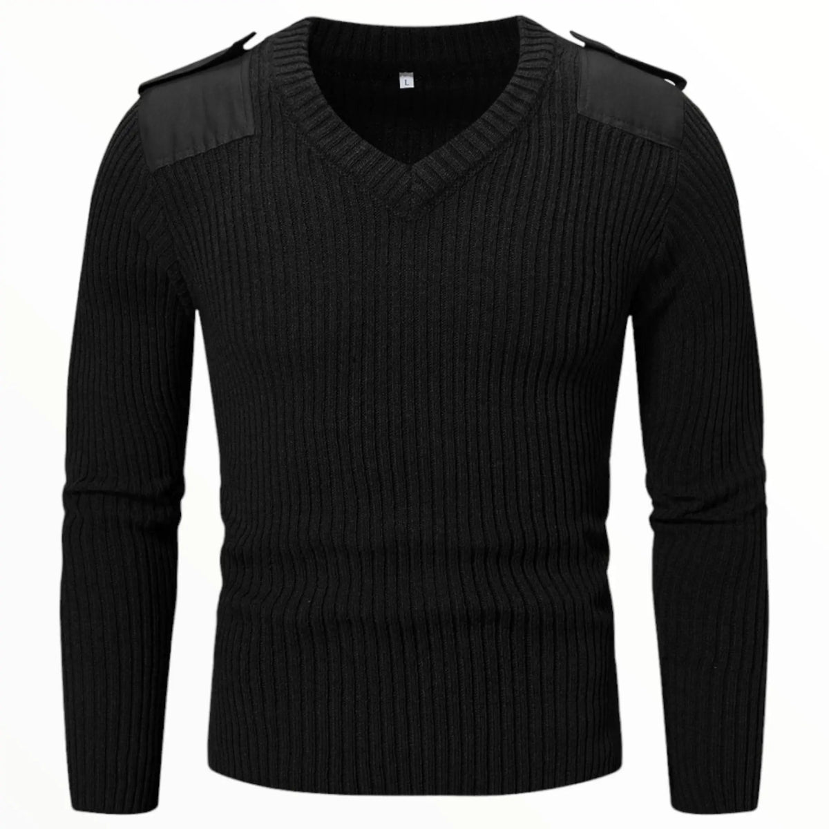Pull côtelé à manches longues avec détails épaules | Montelac - Montelac