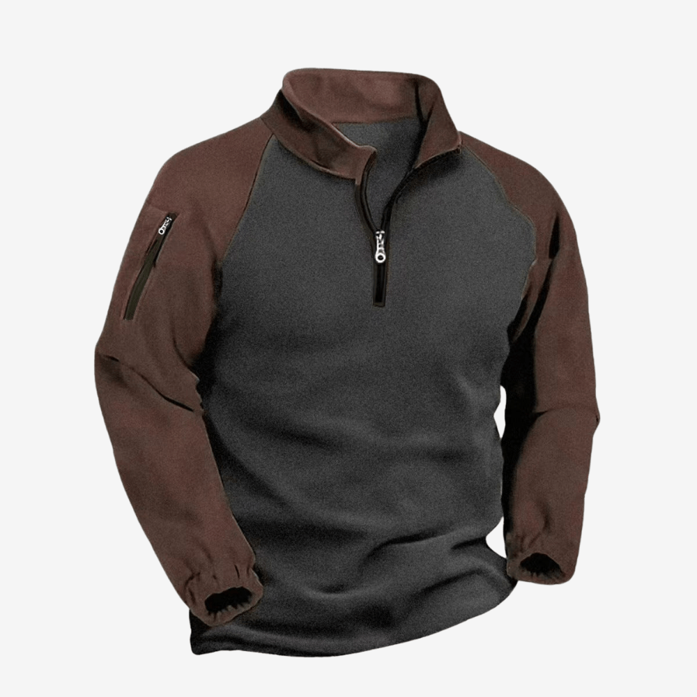 Pull polaire léger homme avec fermeture pull - on pour usage extérieur - Montelac