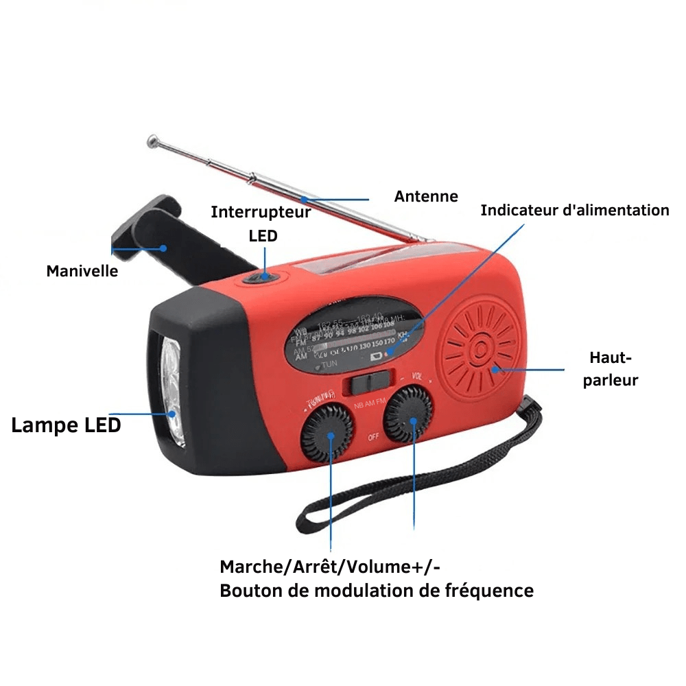 Radio d'urgence multifonctionnelle | Montelac - Montelac