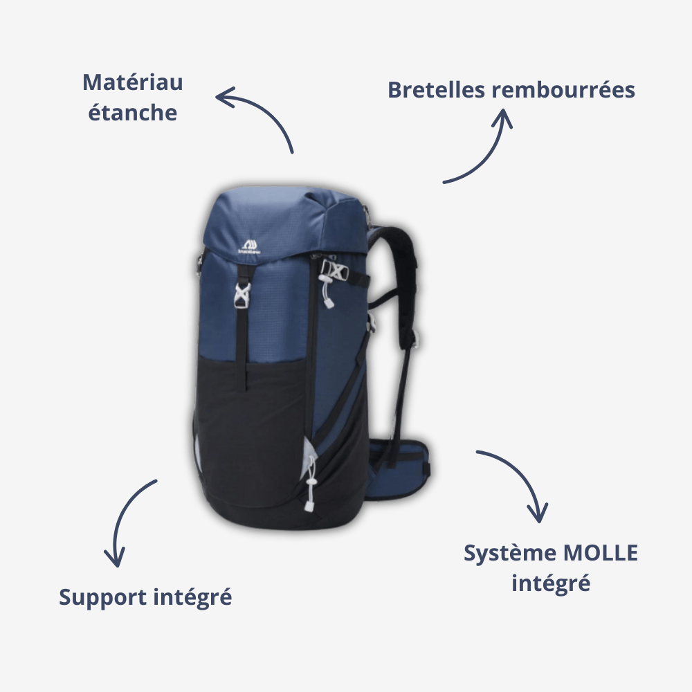 Sac à dos de randonnée 50L léger et étanche | Montelac - Montelac