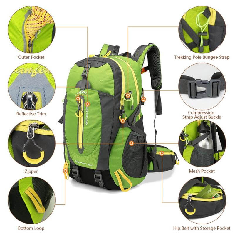 Sac à dos de randonnée léger et résistant 40L | Montelac - Montelac