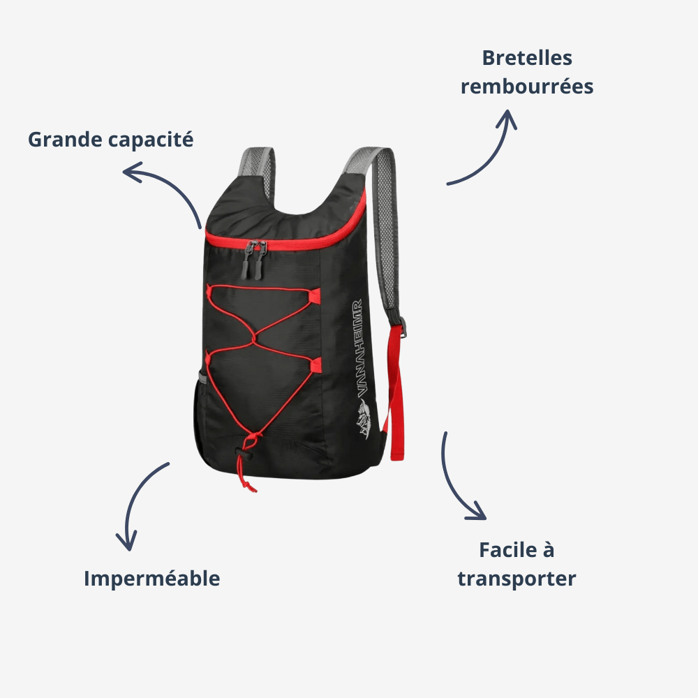 Sac à dos pliable imperméable léger 20L - Montelac